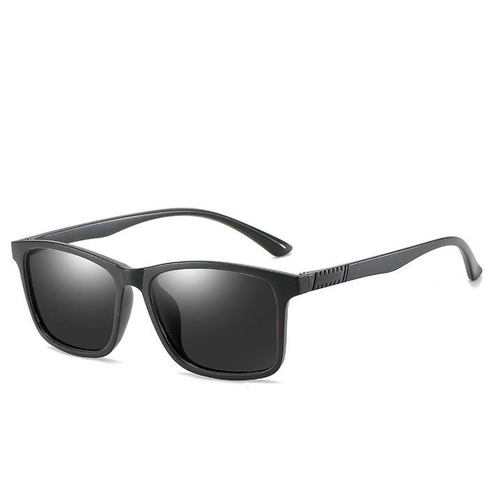 Black+Red - Men Polarized Sunglasses Fashion Women Square Sports Sunglasses Ultra Light TR90 Frame D