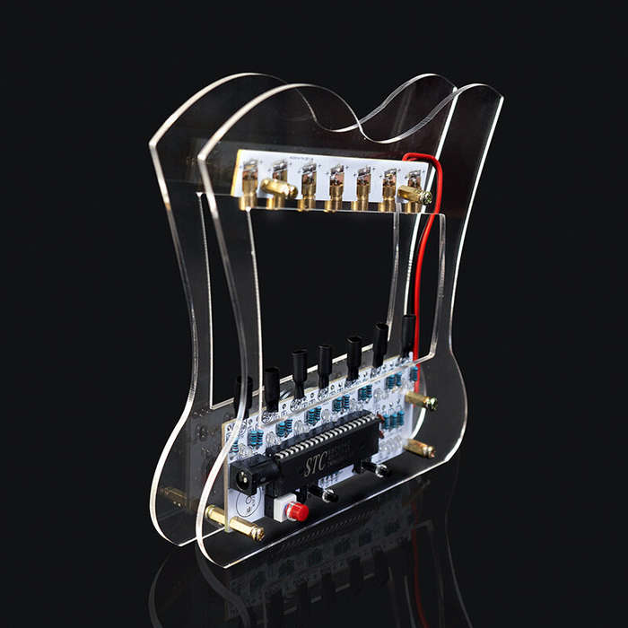 DIY Kit - HU-013 DIY Laser Harp Interactive Seven Laser Strings Kit Adjustable Tone LED Lights DC 5V