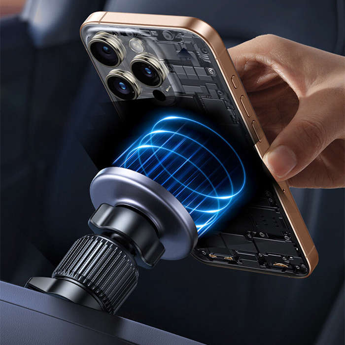 Black - Ugreen LP428 Magnetic Car Phone Holder Air Vent Mount Stand for iPhone 16 15 14 Pro 13 Pro M