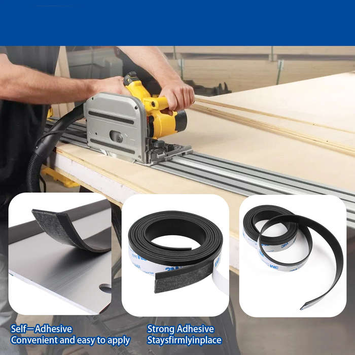 2M - Track Saw Guide Rail Guard Strip 200CM Adhesive Rubber Strip Anti-Crack Replacement Tape Woodwo