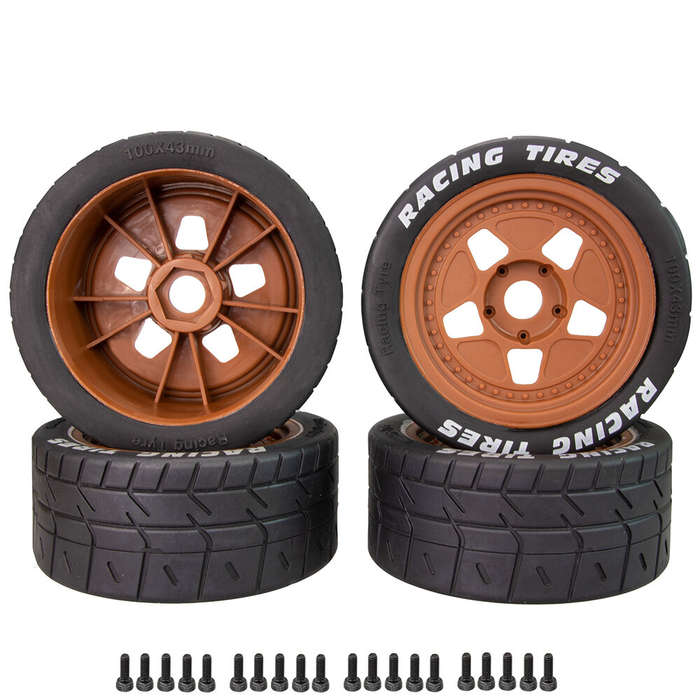 Blue - 4PCS Off Road Tires Wheel 17mm Hex Hubs for 1/7 RC Racing Car Arrma Infraction Felony ZD KM R