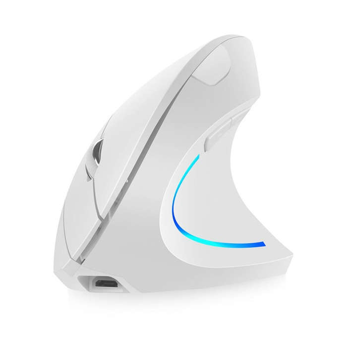 KEPUSI H1 Wireless Mouse 2.4G Wireless Vertical Shape 2400 DPI LED Lighting Mouse Mouse Hand Prevent