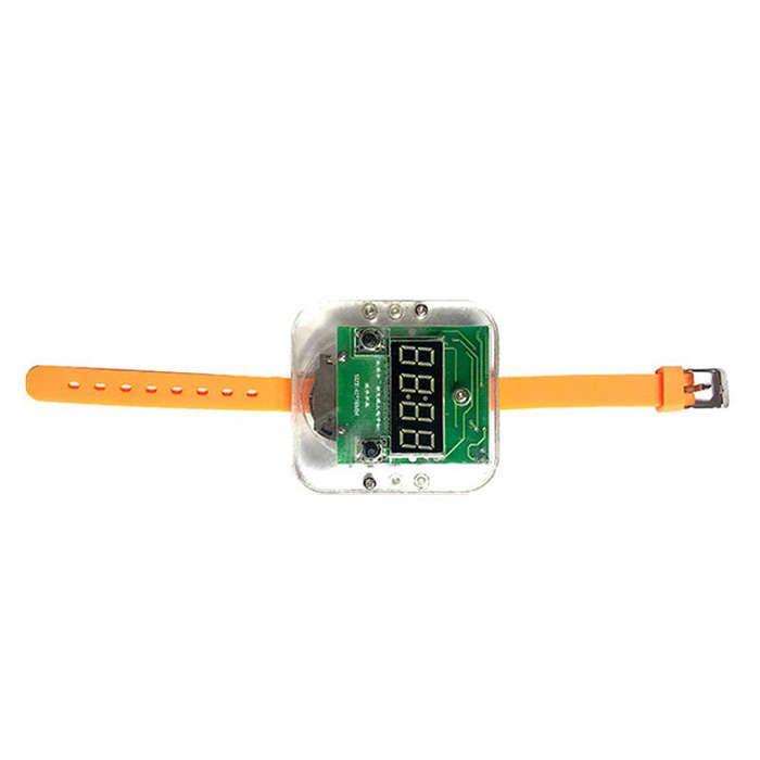 Full Set - LED Digital Display Electronic Watch DIY Kit Random Color Silicone Strap for STEM Learnin