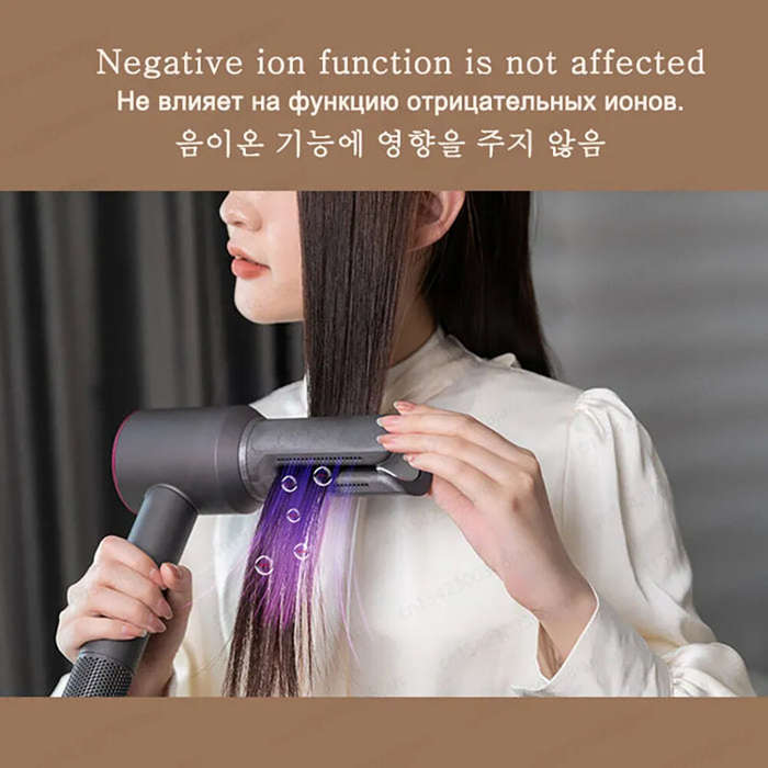Purple - 30mm Curling Iron Suitable For Dyson Hair Dryer Curling Nozzle Anti-Flying Nozzle Adapter A