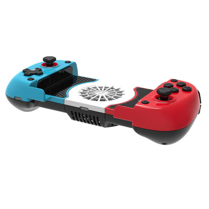 Black - X3 2-in-1 Cooling Fan Stretching Wireless Game Controller with Hall Effect 3D Joystick and T