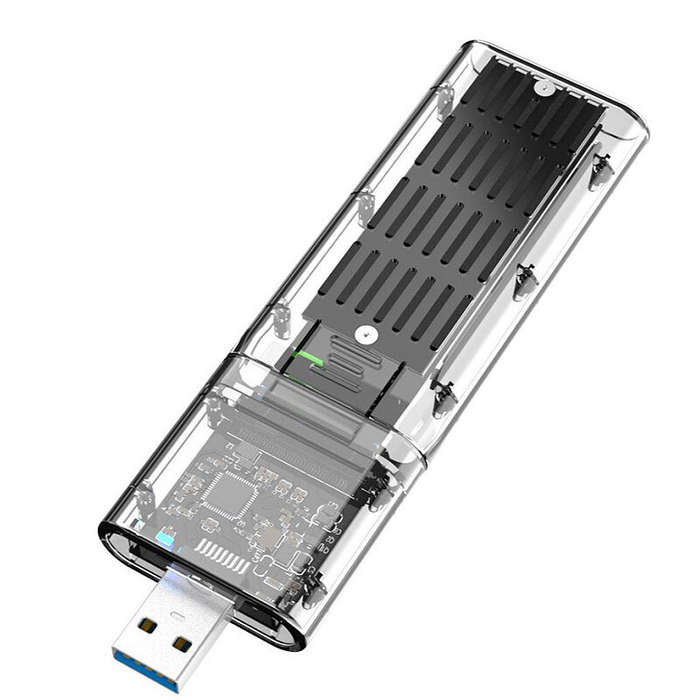 Blue - MAIWO SSD Disk Box M2 to USB 3.0 SSD Adapter with Back Shell M2 SSD Case SATA Chassis for PCI
