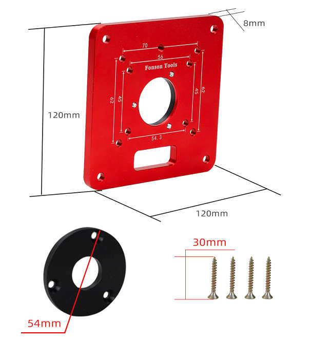 Multifunctional Aluminium Router Table Insert Plate Woodworking Trimmer Electric Wood Milling Flip P