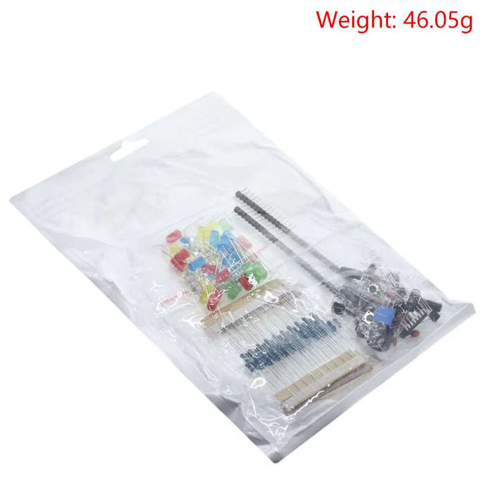 DIY Kit - Electronics Components Basic Starter Kit for Arduinos UNOs MEGA2560 Raspberry Pi with LED