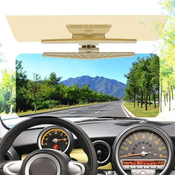 Black - 2 In 1 Car Sun Visor HD Goggles Car Day And Night Anti-Ultraviolet Anti-Glare Sunshade Sunsh