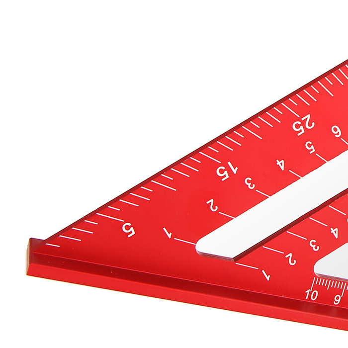 Metric - Triangle Ruler 7Inch Measurement Tool Cast Aluminium Carpenter Set Square Angle Woodworking