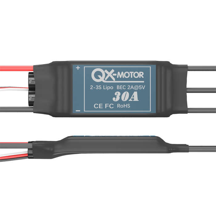 30A ESC - QX-Motor 30A 2-3S Brushless ESC With 5V/2A BEC for RC Airplane Fixed Wing