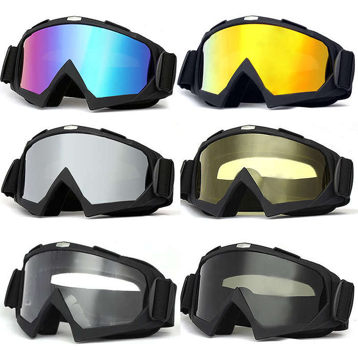 Red - Unisex Ski Goggles Adult Over Glasses Anti-Fog Windproof UV Protection Cycling Eyewear Snow Go