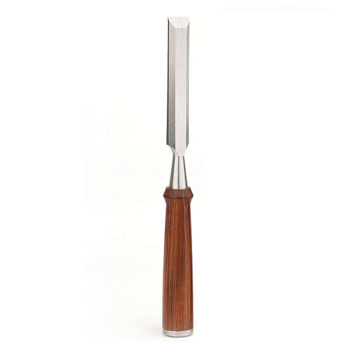 A - 20mm Piercing Shank Woodworking Chisel Chrome Vanadium Steel African Rosewood Handle Flat Chisel