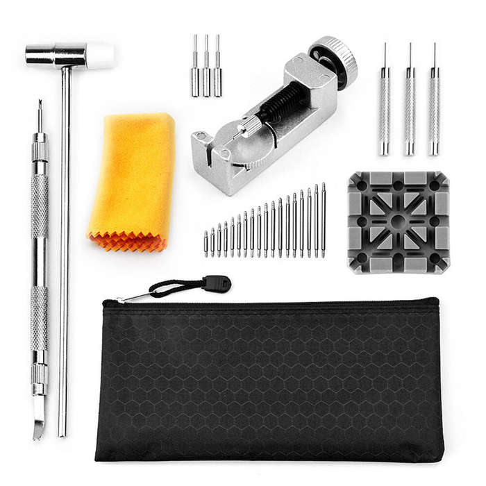 Black - 10 Pcs Watch Repair Tools with Strap Removal and Replacement Kit Easy to Use Strap Remover a