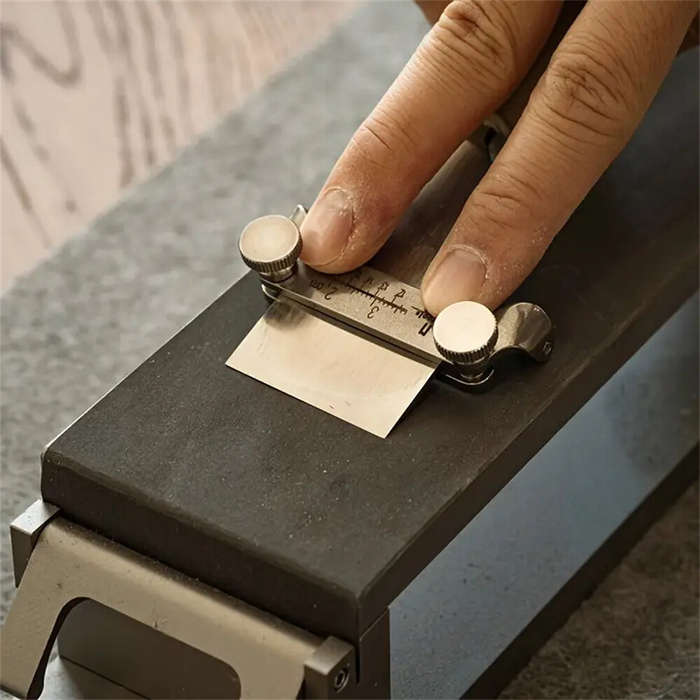 Silver - Nattools Chisel Honing Guide Sharpening Jig Fixed Angle Sharpening Tool Holder Sharpener Gr