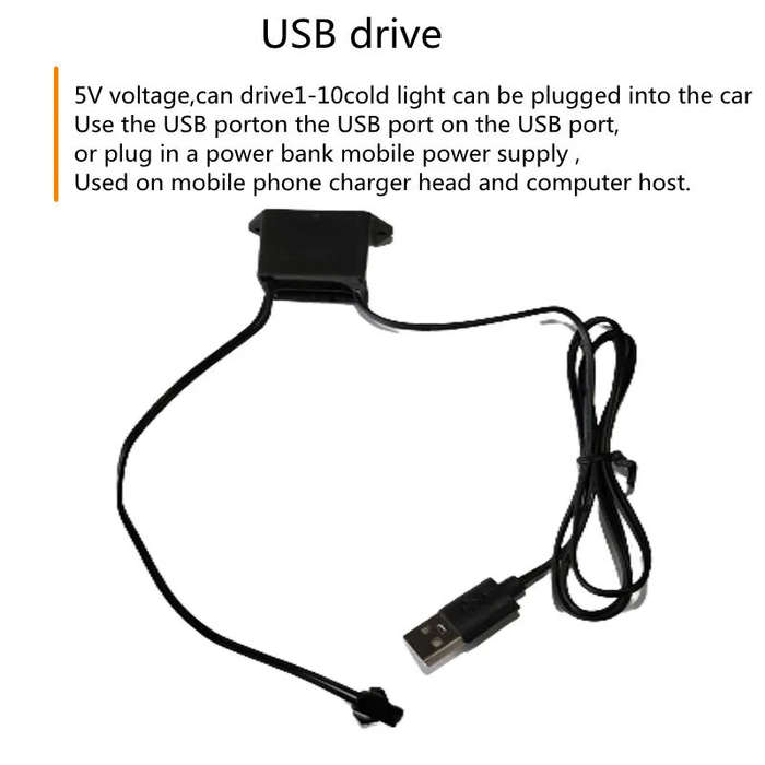 Ice Blue - 5M USB Car Atmosphere Light LED Light Bar Atmosphere Light Line Car Interior LED Decorati
