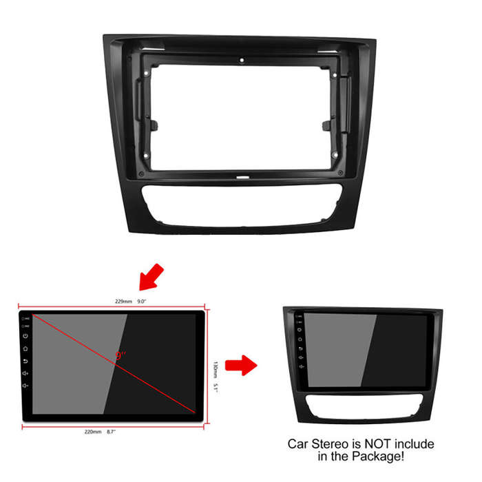 A - Car Multimedia Panel Frame Radio Video Panel for Mercedes for Benz E-Class W211 E200 220 300 350