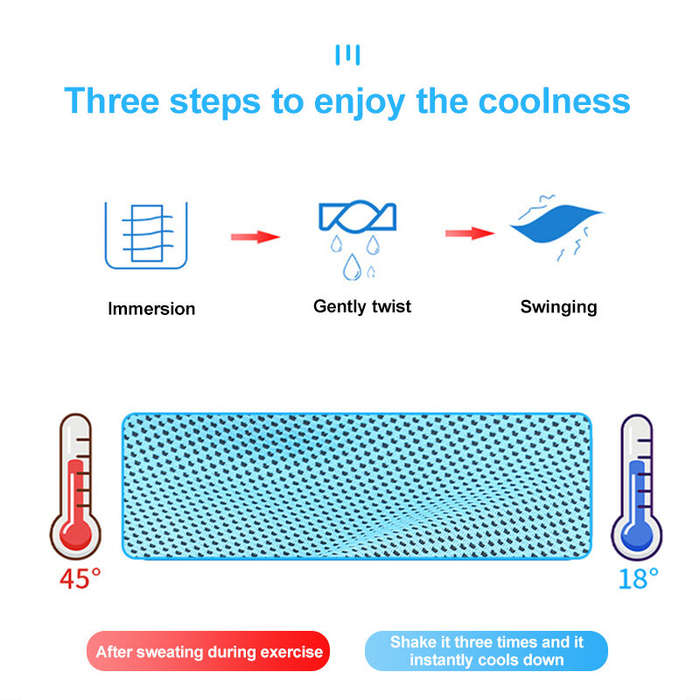 Purple - KALOAD 1pcs Portable Quick Drying Summer Cooling Towel with Round Silicone Box Soft Breatha