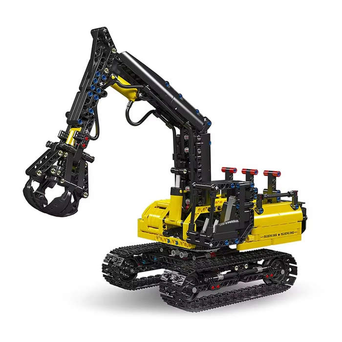 Yellow - Mould King 17077 Technical Car Toys The RC Hydraulic Log Grapple Building Block Enginerring