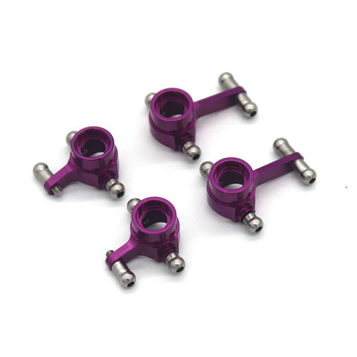 Red - 4PCS Upgraded Metal Steering Cup Rear Wheel Seat for Wltoys 284131 284010 284161 K989 K969 1/2