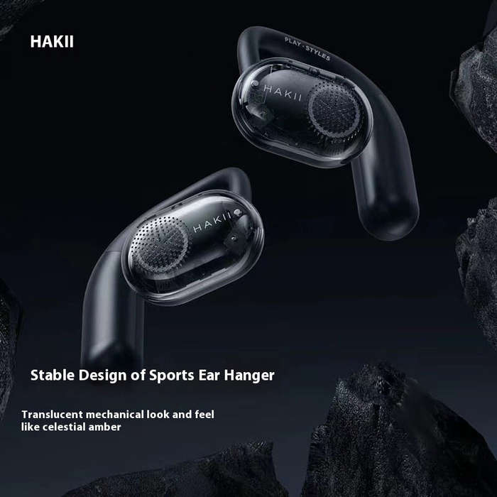 Black - HAKII CPODS OWS Earbuds Wireless bluetooth 5.4 Earphone 16mm Diaphragm Moving Coil Deep Bass