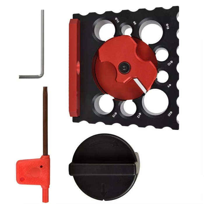 Black - 8 Holes Carbide Inserts Dowel Maker Jig High Speed Dowel Cutter Dowel Plate for Wood Rod Mil