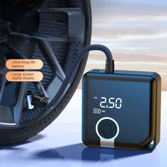 Black - Cordless Car Inflator Pump 12V Portable Digital Air Compressor Car Tyre Inflatable Pump LED