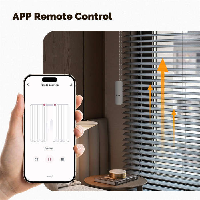 White - MOES Tuya Zigbe Smart Curtain Motor Chain Roller Blinds Timing Function App Remote Control V