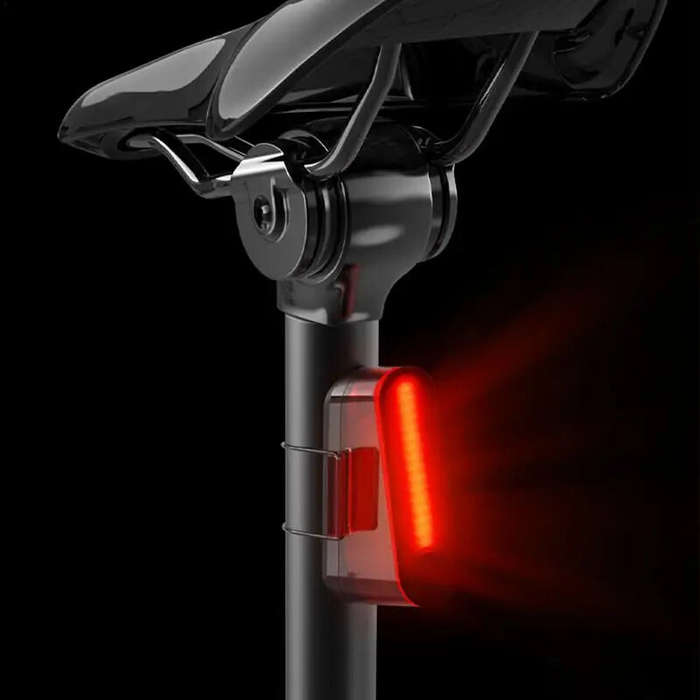 Red - BIKIGHT Smart Bicycles Taillight 5 Modes Brightness 300mAh Battery Type-C Rechargeable Waterpr