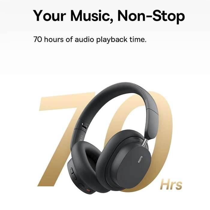 White - Baseus Bowie D05 bluetooth Headset Wireless Headphone HiFi Stereo BISA 3D Audio Low Latency