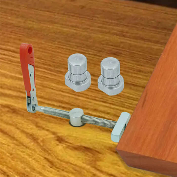 #D - Carpentry Bench Dog Brake Inserts Workbench Fast Fixed Clip Clamp Aluminium Fixture Vise for 20