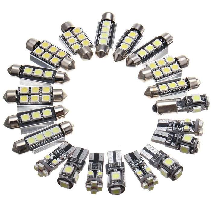 20pcs - 20pcs 6000K Car LED Light Decoding Reading Light Set White Light License Plate Light for Mer
