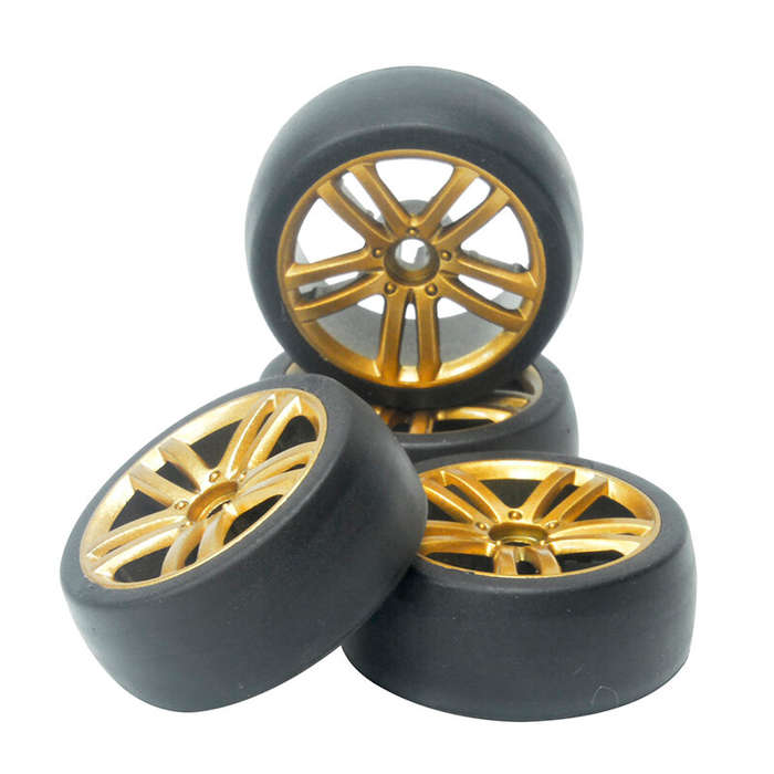 Gold - 4pcs HBX 2188A 2195 1/18 4WD RC Car Wheel Tire Black 88172 Glod 88173 Parts