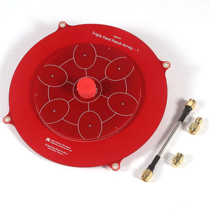 Black - A49T 150mm Triple Feed Patch 5.8GHz 14DBi Pagoda Array FPV Antenna for Long-distance Flight
