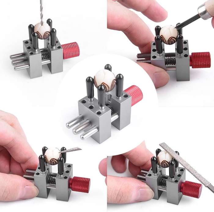 Red - High Precision Mini Vise adjustable up to 1.18inch wide Mini Bench Vice Clamp Mini Flat Clamp