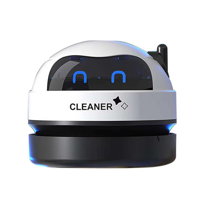 Full Set - Desk Dust Vacuum with Clean Brush Portable Table Dust Removal Cleaning Brush USB Charging