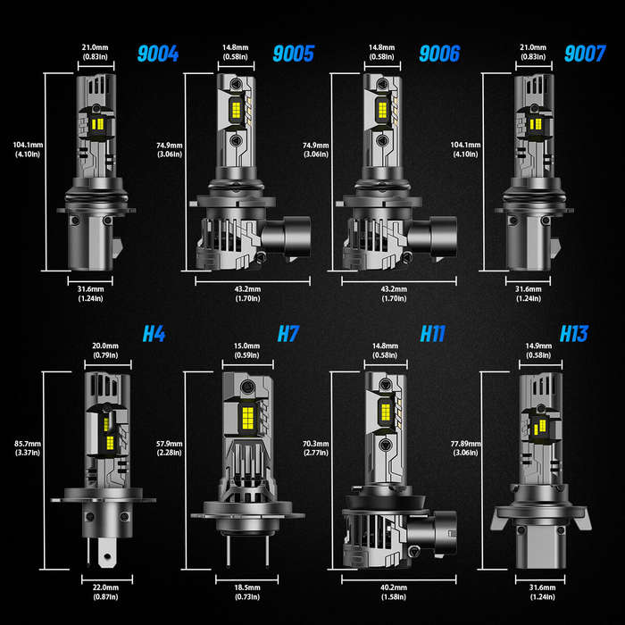 H4 - NOVSIGHT A500-N99 Series 2PCS 24000LM LED Car Headlights IP68 Waterproof 100W 6500K Car LED Hea