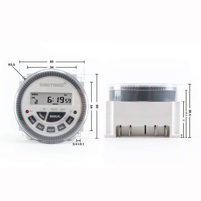 220VAC - TM-619sH 10A Precision Digital Weekly Programmable Timer Switch Replaceable Battery Small S