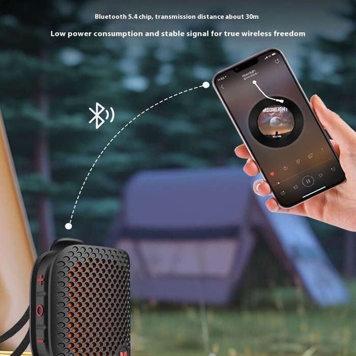 Army Green - Monster M3 Portable Speaker bluetooth V5.4 Speaker Stereo Sound TWS IPX7 Waterproof Han