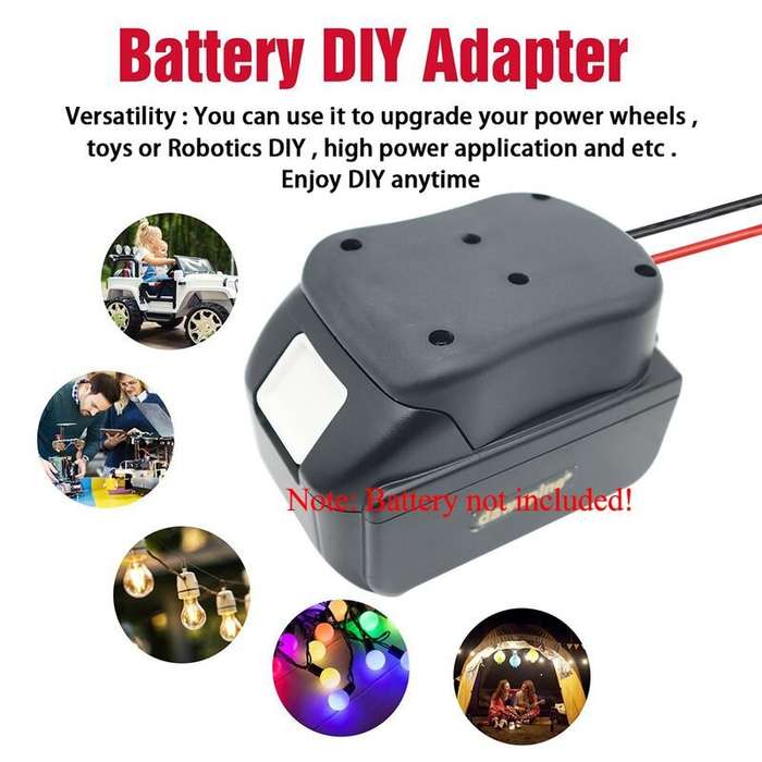 Black - Multi-purpose Power Adapter Dock Compatible with Makita 18V Batteries Reliable ABS Shell Eas