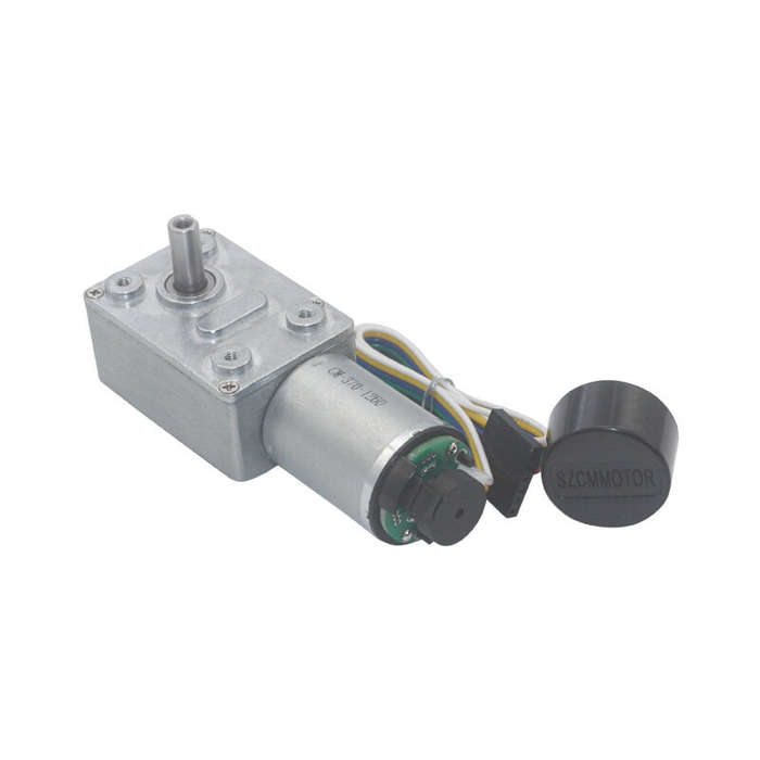 30RPM - Machifit JGY-370 DC 12V Motor Reduction Gear Turbine Worm Self-locking Encoder Signal Feedba