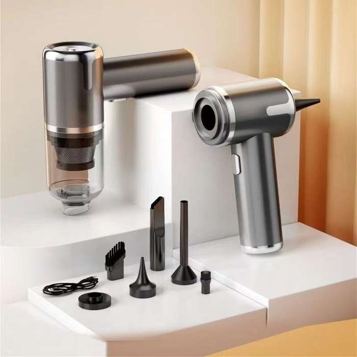 Black - Cordless Car Vacuum Cleaner Rechargeable Portable Brushless Handheld Vacuum Blower Car Home
