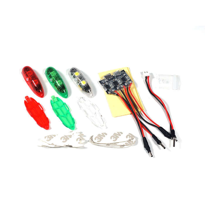 1 set - 1 Set Wireless Strobe LED Night Light Flash Light Built-in Battery with Controller For RC Ai