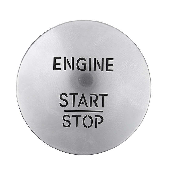 Keyless One-key Engine Start Stop Push Switch Button Ignition Switch Silver/Red for Mercedes-Benz 22