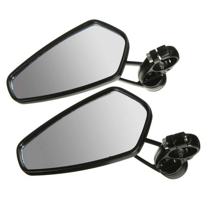 Red - 2Pcs 7/8 Inch 22mm Motorcycle Handle Bar End Rearview Side Mirrors Aluminum Universal