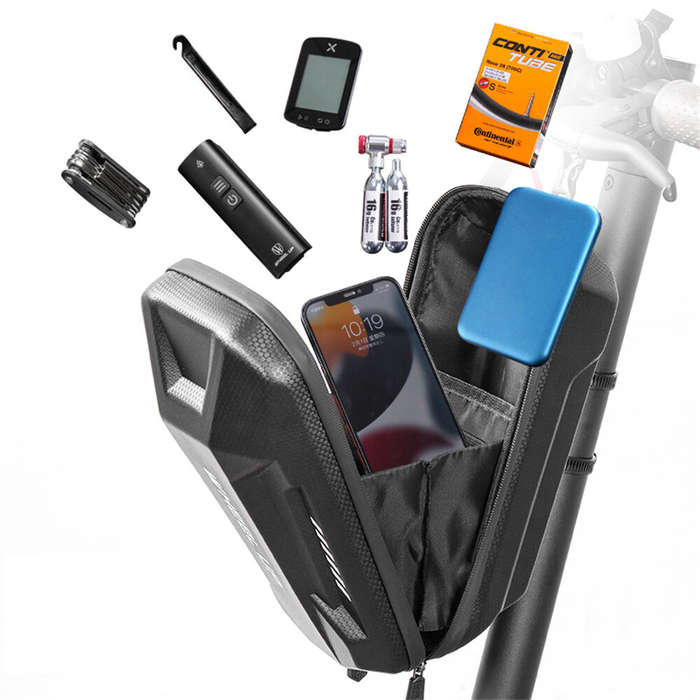 3L - WHEELUP 3L Electric Scooter Front Bag Waterproof EVA Hard Shell Storage Bag Front Hanging Bag f