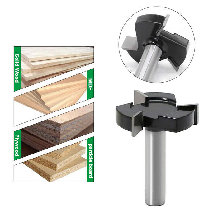 12mm shank - LAVIE 12mm 1/2 Inch Shank 3 Flutes CNC Spoilboard Surfacing Router Bit Carbide Slab Fla