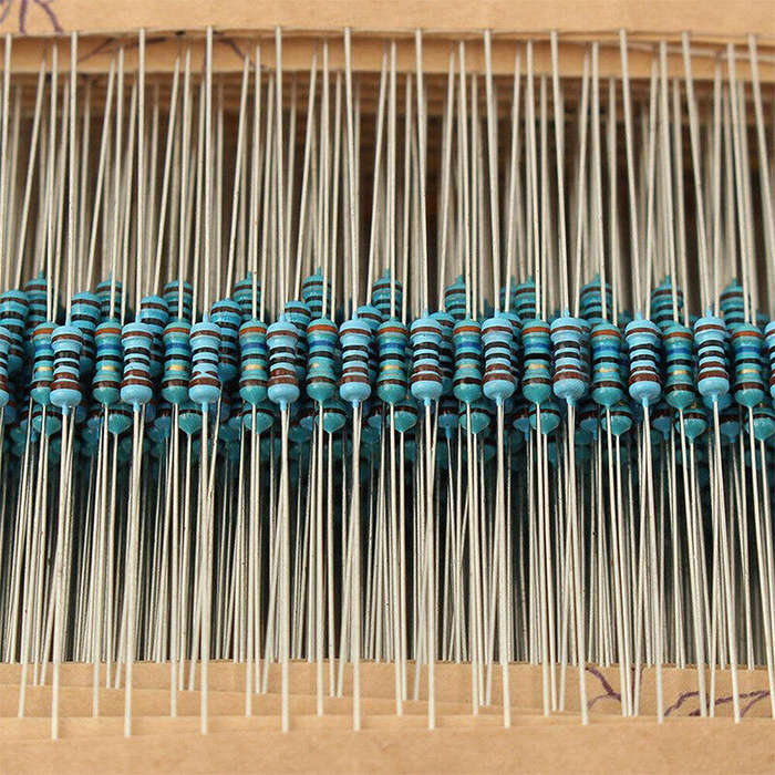 2600pcs 1/4W 1 Tolerance 130 Values Metal Film Resistors Assortment Kit Set 1R ohm-3M ohm for DIY Pr