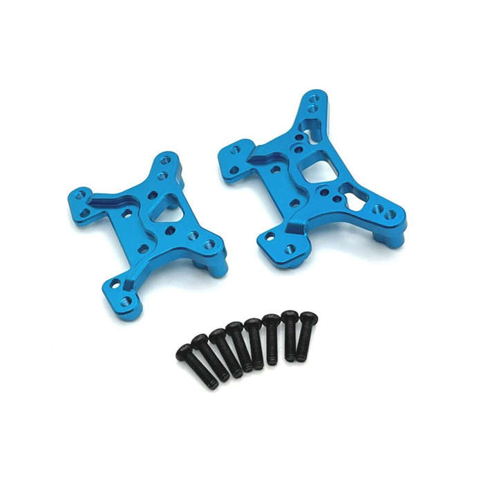 Red - Upgraded Metal Parts Front and Rear Shock Absorber Bracket Kit for Wltoys 1/12 124008 124010 1