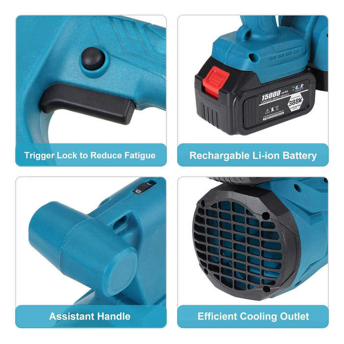 VIOLEWORKS Cordless Electric Air Blower 6 Speeds Handheld Leaf Blower Dust Collector Sweeper Garden